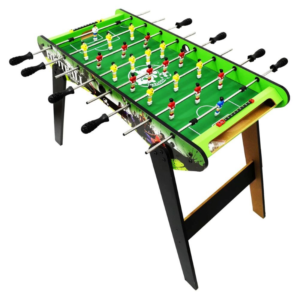 Futbolín HOMCOM De Madera Para Niños – Mesa Con 22 Jugadores, 2 Bolas, Patas Largas Y Cortas, Marcadores, Medidas 84.5x40x61.2 Cm