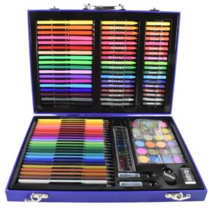Valija set escolar de arte azul 128piezas Diseño Astronauta